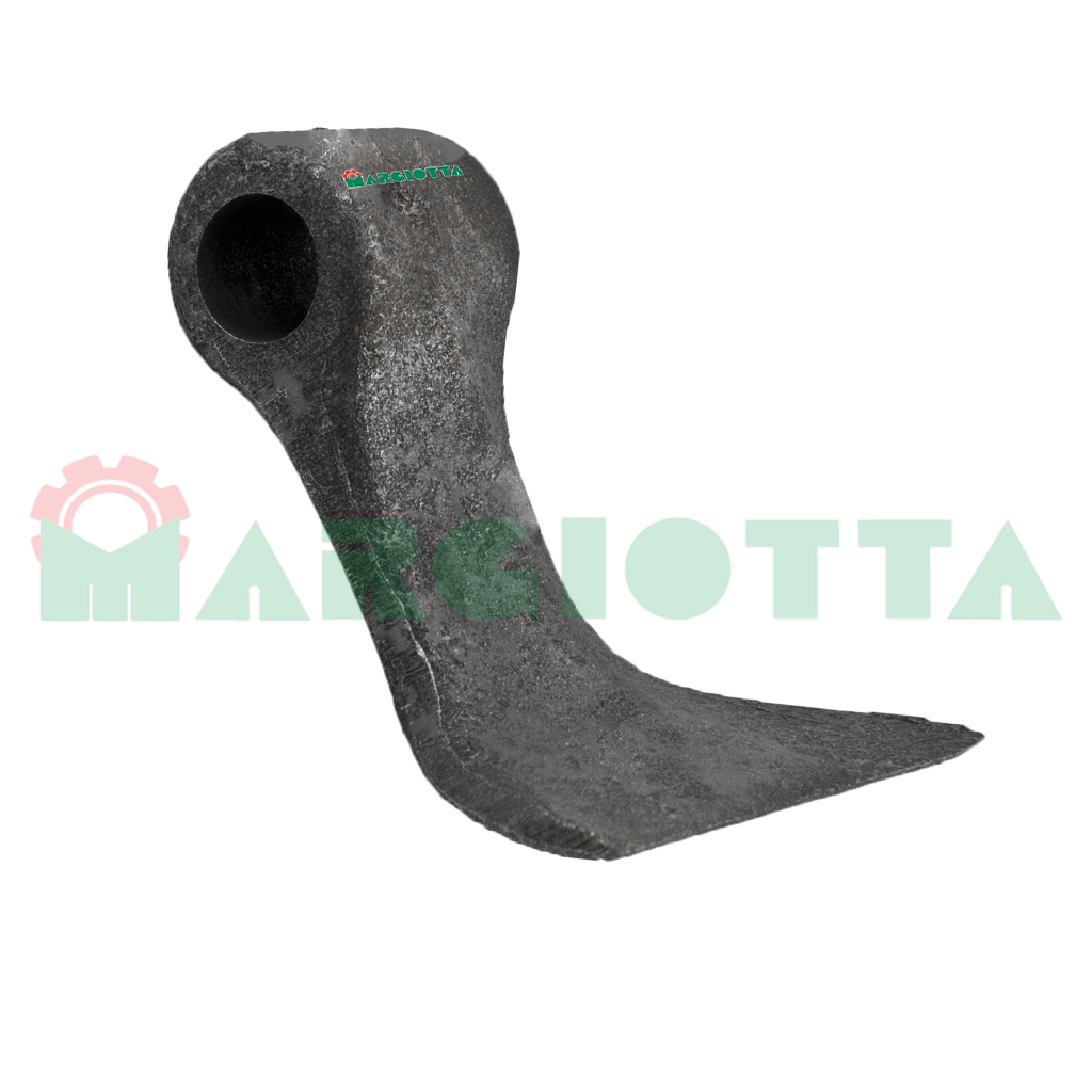 Mazza per trincia , diametro foro 14,5 larghezza attacco superiore 40 larghezza taglio lama 100 raggio 100